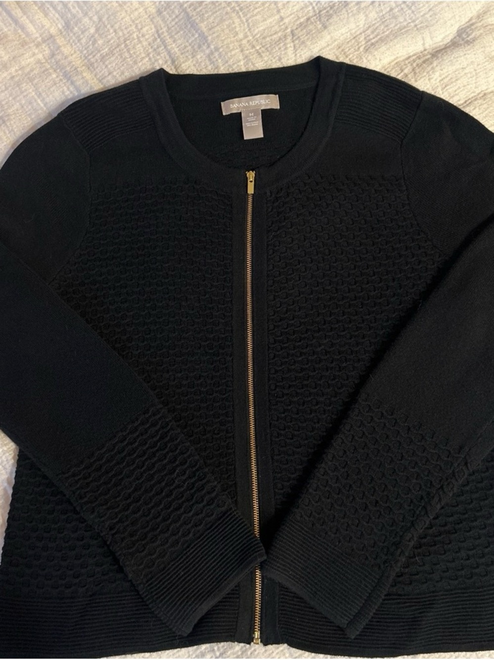 Banana Republic Black Knit Sweater with Branded Neck Label